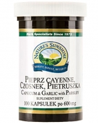 Pieprz Cayenne Czosnek Pietr. (NSP) suplement diety - Suplementy diety Vision & Natures Sunshine